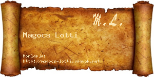 Magocs Lotti névjegykártya